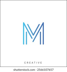 M Creative Latter Logo Design. By Custom Branding Logo. Creative Logo Design. Logo Template. Vector illustration. Modern Design. Monogram Design