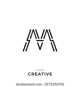 M Creative Latter Logo Design. By Custom Branding Logo. Creative Logo Design. Logo Template. Vector illustration. Modern Design. Monogram Design