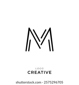 M Creative Latter Logo Design. By Custom Branding Logo. Creative Logo Design. Logo Template. Vector illustration. Modern Design. Monogram Design