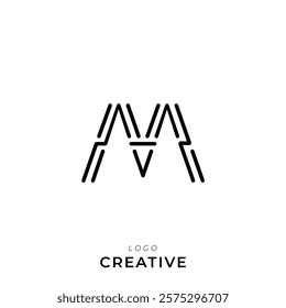 M Creative Latter Logo Design. By Custom Branding Logo. Creative Logo Design. Logo Template. Vector illustration. Modern Design. Monogram Design