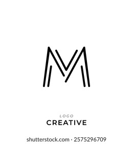 M Creative Latter Logo Design. By Custom Branding Logo. Creative Logo Design. Logo Template. Vector illustration. Modern Design. Monogram Design