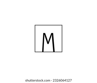 M creative logo design element