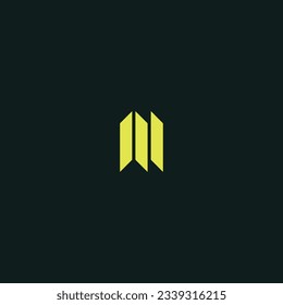 M diseño creativo y moderno de logotipo vectorial