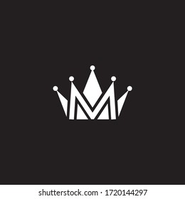 M crown сreative idea logo design