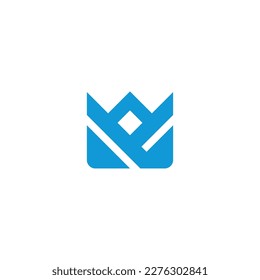 M crown сreative idea logo design
