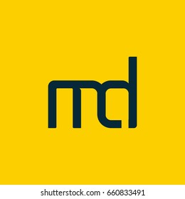 M D joint logo design vector template