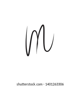 M decorative logo vector illustration