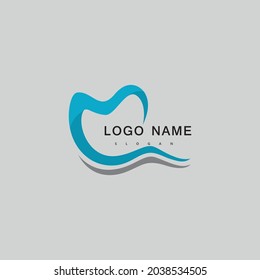 M dental logo and symbol vector