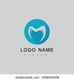 M dental logo and symbol vector
