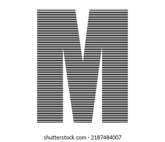 Símbolo de icono de ilustración de logotipo de diseño M