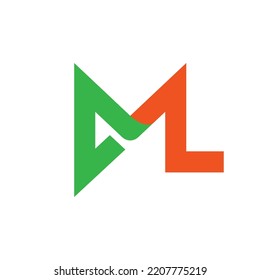 M or DML   Letter icon Vector Illustration design template