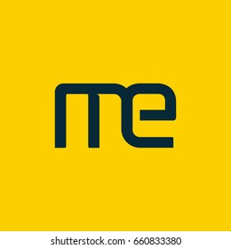 M E joint logo design vector template