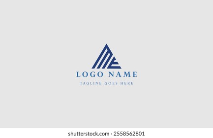 m e Letter Logo Icon Template