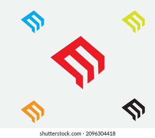 M or E letter for logo. Initial M or E letter logo. Flat Vector Logo Design Template Element. Initial Letter M or E Logo.