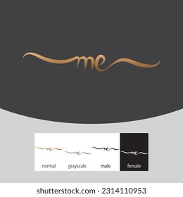 Letra M y E Logotipo Royal. - Vector
