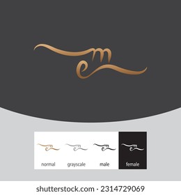 M and E Letter Logo Royal. - Vector