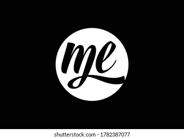 símbolo de signo de letra M E. Plantilla de vectores de diseño de logotipo M E de la letra inicial. Logo de Monograma
