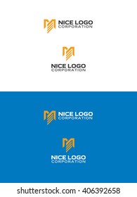M and E letters logo. market logo