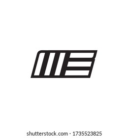 M E logo design vector