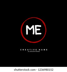 M E ME Initial logo template vector. Letter logo concept