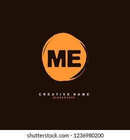 M E ME Initial logo template vector. Letter logo concept