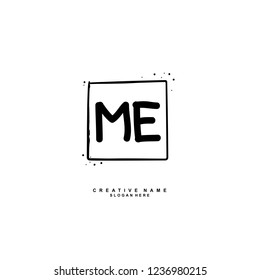 M E ME Initial logo template vector. Letter logo concept