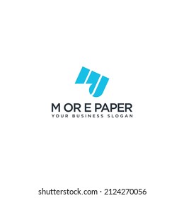 M OR E PAPER LOGO DESIGN VECTOR