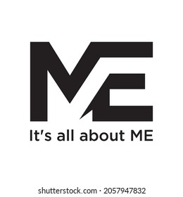 M And E Simple Logo Design Vector