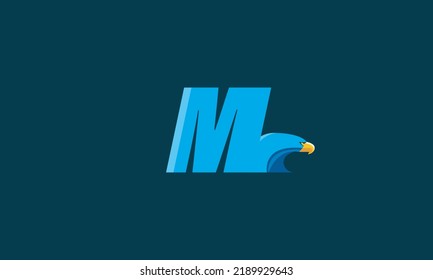 M Eagle alphabet letter logo icon design. Creative template for a company and business M Logo