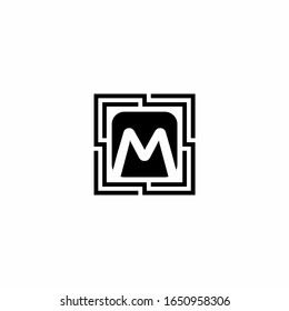 M Elegante Ilustración Vector Logos de Lujo