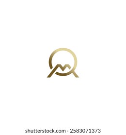M element gold technology round logo