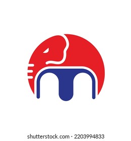 Web de la plantilla de diseño del vector del icono M