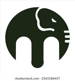 M elephant icon vector concept design template