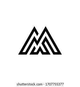 MF MM Initials Logo-Design Einfach abstrakt