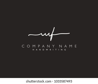 M F Initial handwriting logo