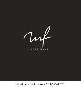 M F Initial handwriting logo
