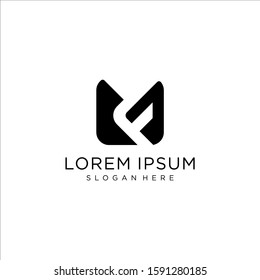 M F / F M, Initial logo template vector