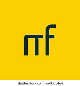 M F joint logo design vector template