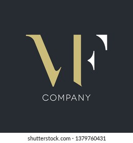 M F logo design. Company logo. Monogram