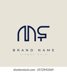 M and F logo design. MF abstract Letters Logo Monogram. This logo design is the process of creating a visual symbol that represents a brand, company, or individual.