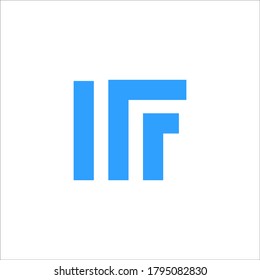 Signo vectorial de diseño del logotipo M F