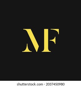 M And F Logo Monogram Vector