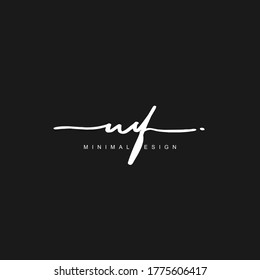 M F MF Initial handwriting or handwritten logo for identity. Logo with hand drawn style.