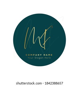 M F MF Initial letter handwriting and signature logo. Beauty vector initial logo .Fashion, boutique, floral and botanical