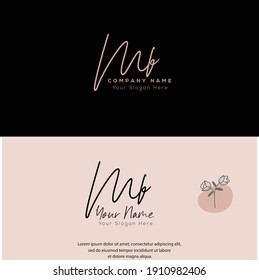 M F MF Initial letter handwriting and signature logo. Beauty vector initial logo .Fashion, boutique, floral and botanical