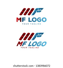 M F Polygon Logo Design 