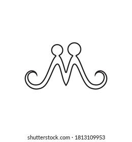 M family logo symbol vector