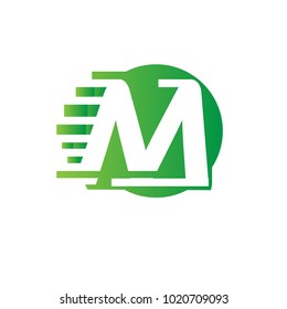 M fast letter logo