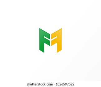 M / FF Vector logo design symbol