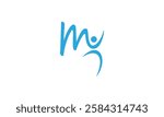 an M fit themed graphic image on a white background. vector graphic base.